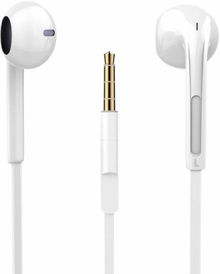 Voltegic ® 3.5 MM Premium w/ Mic, Remote Wired Headset(White, In the Ear)