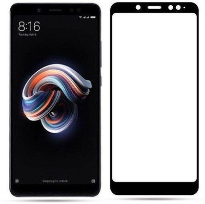 Joice Tempered Glass Guard for All In One Combo Pack For Redmi Note 5 Pro Premium 9H Hardness 5D ScreenGuard+Stylish Black Grip Case+Selfie Stick +Mobile RIng(Pack of 4)
