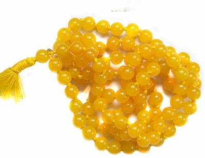 A Jaipur Gems Natural Akik Mala for Pooja Meditation 108 Bead Quartz Stone Chain