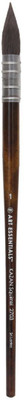 ART ESSENTIALS KAZAN Synthetic Squirrel Hair Brush - Series 2703 - Quill Mounted Mop - Short Handle - Size: 1(Set of 1, Black)