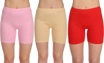 Selfcare Solid Women Multicolor Cycling Shorts