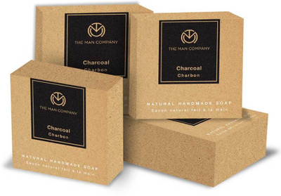 THE MAN COMPANY Chaar Cool Bars (4 Charcoal soap bar)(4 x 125 g)