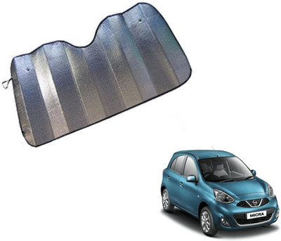 MOCKHE Dashboard Sun Shade For Nissan Micra(Silver)
