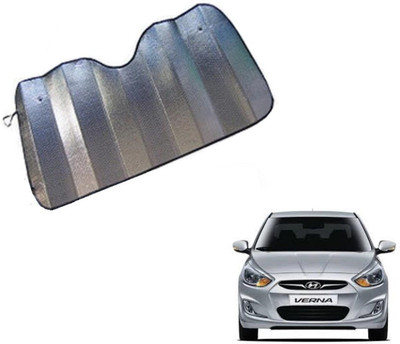 MOCKHE Dashboard Sun Shade For Hyundai Verna(Silver)