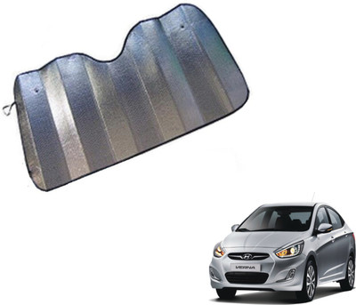 MOCKHE Dashboard Sun Shade For Hyundai Fluidic Verna(Silver)