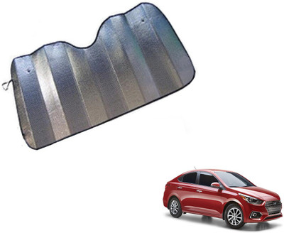 MOCKHE Dashboard Sun Shade For Hyundai Verna(Silver)