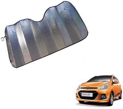 MOCKHE Dashboard Sun Shade For Hyundai Grand i10(Silver)