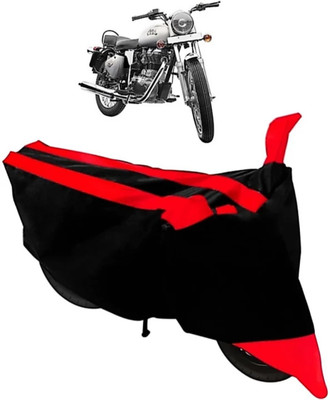 ELECTRIBLES Two Wheeler Cover for Royal Enfield(Classic 500, Red, Black)