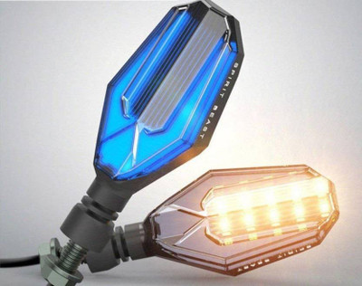 PRTEK Side, Front, Rear LED Indicator Light for Tata Universal For Bike(Orange, Blue)