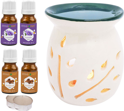 PeepalComm Mogra, Lavender Diffuser Set PC-TOPBLACKDIFF-2TL-2LV-2MOG(7 x 5.71 ml)