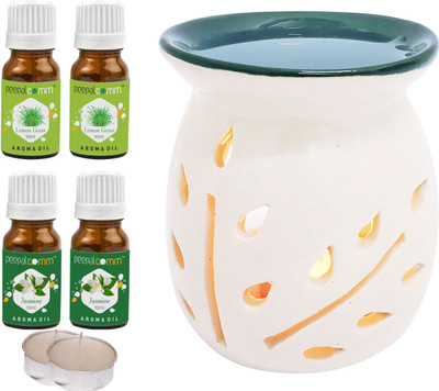 PeepalComm lemongrass, Jamsine Diffuser Set PC-TOPBLACKDIFF-2TL-2JAS-2LG(7 x 5.71 ml)