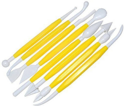 WOLBLIX Modelling Sculpting Plastic Tool Kit Set Fondant Cake Flower Decorating Clay Sugarcraft 8 Double Sided Tools