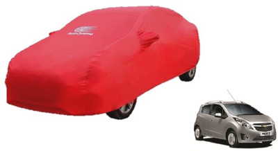 Auto Oprema Car Cover For Chevrolet Beat (With Mirror Pockets)(Red)