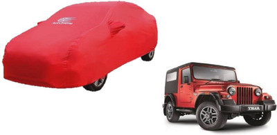 Auto Oprema Car Cover For Mahindra Thar (With Mirror Pockets)(Red)