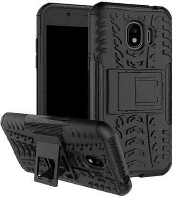 sadgatih Back Cover for Samsung Galaxy J4 (Black, Shock Proof)(Multicolor, Dual Protection, Silicon, Pack of: 1)