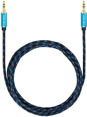 Wifton AUX Cable 3.1 A 1.5 m XXI
-237-Ultra HDTV AUX-Cable 3.2 Feets | Audio Cable 3.5mm to 3.5mm | Cinch Cable with metal adapters(Compatible with *Apple iPhone iPad, Android System Devices, Black, Blue, One Cable)