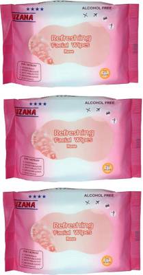Uzana FACIAL/FACE TISSUES -Wet-MAKEUP REMOVER-Soft -Tissue Paper Face Cleanser/Cleaning Wipes  (75 Tissues)