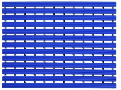 Casanest Rubber Bathroom Mat(Blue, Medium)