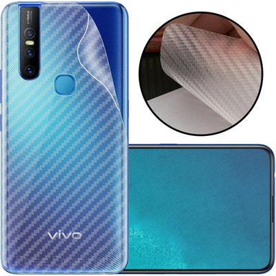 CASE CREATION Vivo S1 Mobile Skin(3D Carbon Fibre Transparent Back Skin Matte Finish)