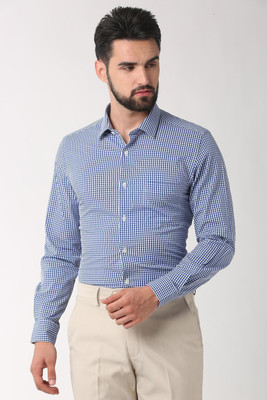 peter-england-men-checkered-formal-blue-shirt
