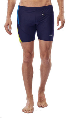 Lycot Color Block Men Dark Blue Swim Shorts