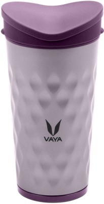 Vaya Kids Drynk - Stainless Steel Tumbler with Spill-Proof PediaSafe Lid 350 ml Sipper(Pack of 1, Purple, Steel)