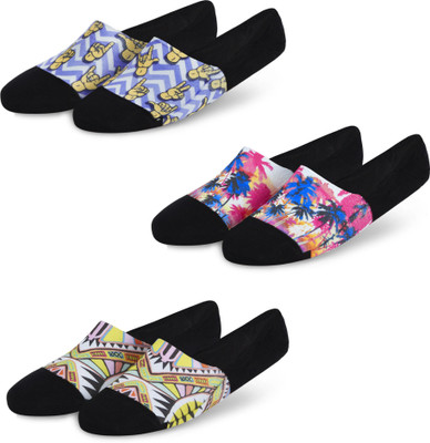 Dynamocks Men & Women Printed Peds/Footie/No-Show(Pack of 3)