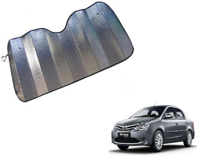 MOCKHE Dashboard Sun Shade For Toyota Etios(Silver)