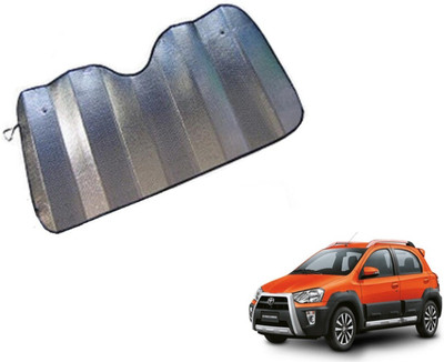 MOCKHE Dashboard Sun Shade For Toyota Etios Cross(Silver)