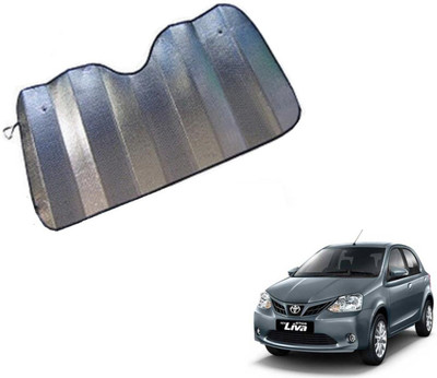 MOCKHE Dashboard Sun Shade For Toyota Etios Liva(Silver)