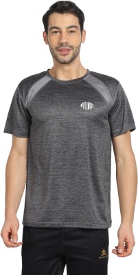 OFF LIMITS Self Design Men Round Neck Reversible Grey T-Shirt