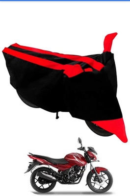 ELECTRIBLES Two Wheeler Cover for Bajaj(Discover 100 DTS-i, Red, Black)