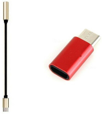 

Freya SET OF USB Type C to 3.5mm Audio Jack Converter CABLE WITH TYPE C TO MICRO USB Adapter(Multicolor)
