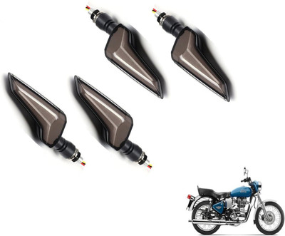 MOCKHE Front, Rear LED Indicator Light for Royal Enfield Electra(Yellow, Blue)