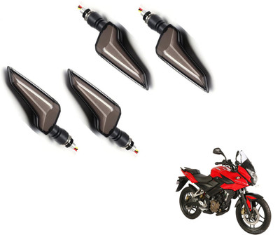 MOCKHE Front, Rear LED Indicator Light for Bajaj Pulsar 200 AS(Yellow, Blue)
