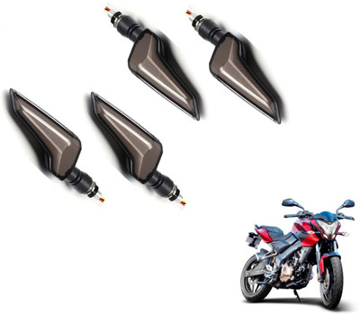MOCKHE Front, Rear LED Indicator Light for Bajaj Pulsar 200NS(Yellow, Blue)