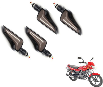 MOCKHE Front, Rear LED Indicator Light for Bajaj Platina 100 DTS-i(Yellow, Blue)