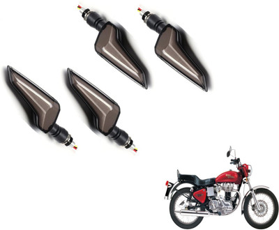 MOCKHE Front, Rear LED Indicator Light for Royal Enfield Electra(Yellow, Blue)