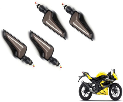 MOCKHE Front, Rear LED Indicator Light for Kawasaki Ninja(Yellow, Blue)