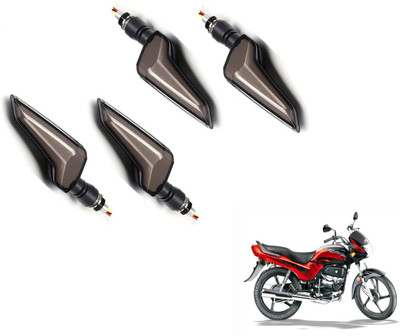 MOCKHE Front, Rear LED Indicator Light for Hero Passion Plus(Yellow, Blue)
