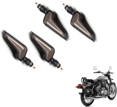 MOCKHE Front, Rear LED Indicator Light for Royal Enfield(Yellow, Blue)