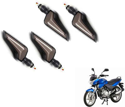 MOCKHE Front, Rear LED Indicator Light for Bajaj Discover 150(Yellow, Blue)