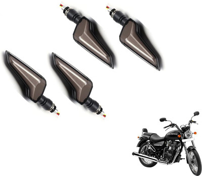 MOCKHE Front, Rear LED Indicator Light for Royal Enfield Thunder Bird 350(Yellow, Blue)