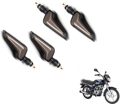 MOCKHE Front, Rear LED Indicator Light for Bajaj CT 100(Yellow, Blue)