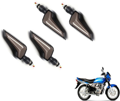 MOCKHE Front, Rear LED Indicator Light for Bajaj(Yellow, Blue)