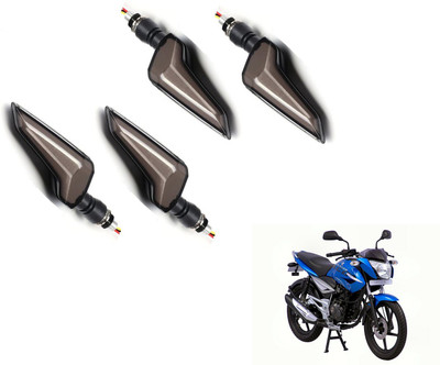 MOCKHE Front, Rear LED Indicator Light for Bajaj XCD 125cc(Yellow, Blue)