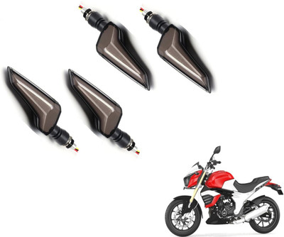 MOCKHE Front, Rear LED Indicator Light for Mahindra Mojo(Yellow, Blue)
