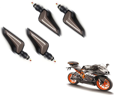 MOCKHE Front, Rear LED Indicator Light for KTM RC 200(Yellow, Blue)