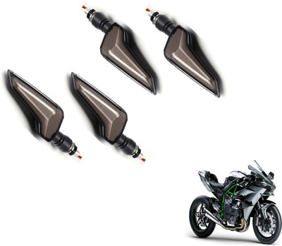 MOCKHE Front, Rear LED Indicator Light for Kawasaki Ninja(Yellow, Blue)