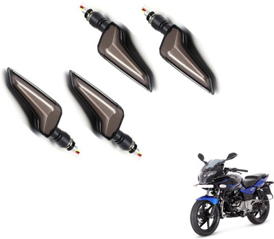 MOCKHE Front, Rear LED Indicator Light for Bajaj Pulsar 220(Yellow, Blue)